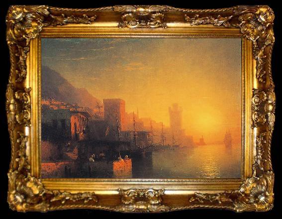 framed  Ivan Aivazovsky The Island of Rhodes, ta009-2